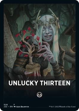 Unlucky Thirteen Theme Card - Jumpstart 2022 Magic: The Gathering trading card