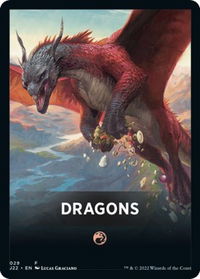 Dragons Theme Card - Jumpstart 2022 (J22) #29 - Token Magic: The Gathering Trading Card