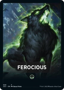 Ferocious Theme Card - Jumpstart 2022 (J22) #39 - Token Magic: The Gathering Trading Card