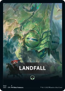 Landfall Theme Card - Jumpstart 2022 (J22) #42 - Token Magic: The Gathering Trading Card