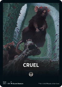 Cruel Theme Card - Jumpstart 2022 (J22) #20 - Token Magic: The Gathering Trading Card