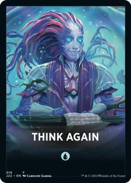 Think Again Theme Card - Jumpstart 2022 Magic: The Gathering trading card