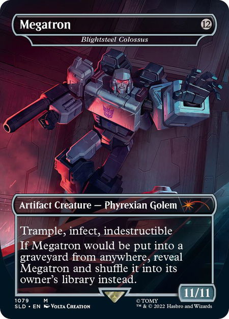 Megatron - Blightsteel Colossus - Secret Lair Drop Series Magic: The Gathering trading card