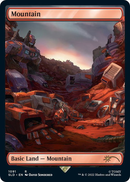 Mountain (1091) - Secret Lair Drop Series Magic: The Gathering trading card
