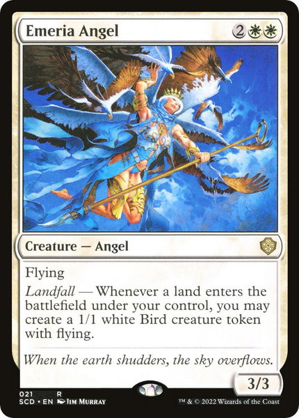 Emeria Angel trading card from Starter Commander Decks Emeria Angel - Starter Commander Decks Magic: The Gathering trading card