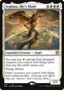 Sephara, Sky's Blade - Starter Commander Decks (SCD) #33 - Rare Magic: The Gathering Trading Card