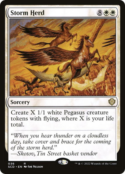 Storm Herd trading card from Starter Commander Decks Storm Herd - Starter Commander Decks Magic: The Gathering trading card