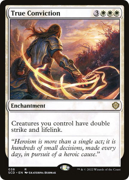 True Conviction trading card from Starter Commander Decks True Conviction - Starter Commander Decks Magic: The Gathering trading card