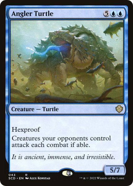 Angler Turtle trading card from Starter Commander Decks Angler Turtle - Starter Commander Decks Magic: The Gathering trading card