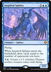 Inspired Sphinx - Starter Commander Decks (SCD) #55 - Mythic Rare Magic: The Gathering Trading Card