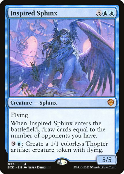 Inspired Sphinx trading card from Starter Commander Decks Inspired Sphinx - Starter Commander Decks Magic: The Gathering trading card