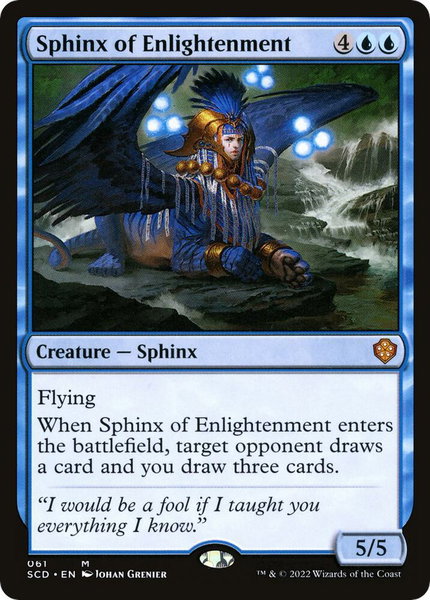 Sphinx of Enlightenment trading card from Starter Commander Decks Sphinx of Enlightenment - Starter Commander Decks Magic: The Gathering trading card