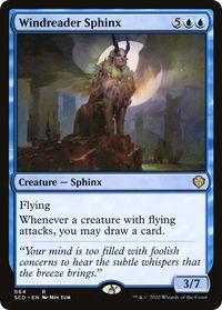 Windreader Sphinx - Starter Commander Decks (SCD) #64 - Rare Magic: The Gathering Trading Card