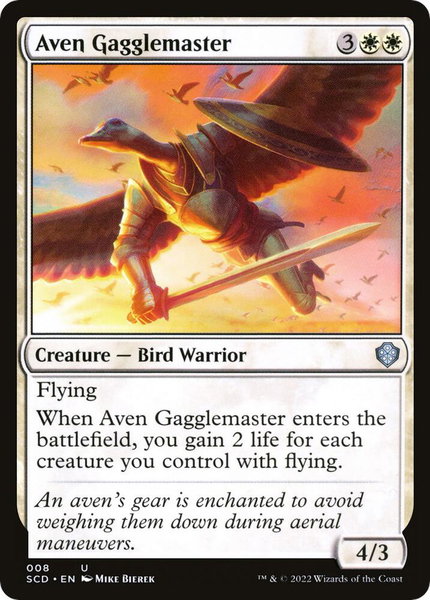 Aven Gagglemaster trading card from Starter Commander Decks Aven Gagglemaster - Starter Commander Decks Magic: The Gathering trading card