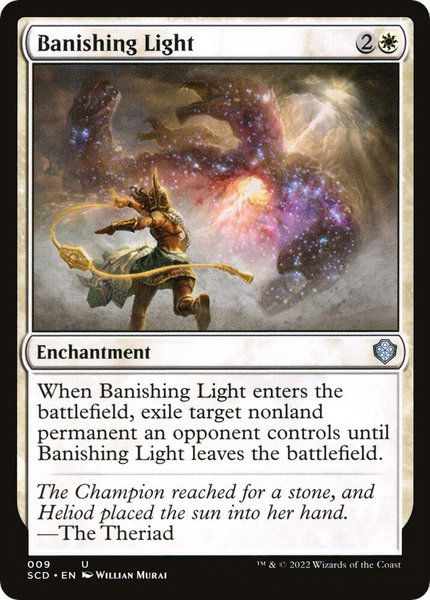 Banishing Light trading card from Starter Commander Decks Banishing Light - Starter Commander Decks Magic: The Gathering trading card