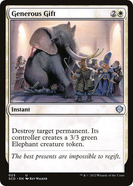 Generous Gift trading card from Starter Commander Decks Generous Gift - Starter Commander Decks Magic: The Gathering trading card
