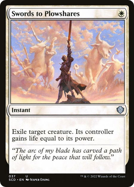 Swords to Plowshares - Starter Commander Decks Magic: The Gathering trading card