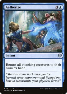 Aetherize - Starter Commander Decks (SCD) #42 - Uncommon Magic: The Gathering Trading Card