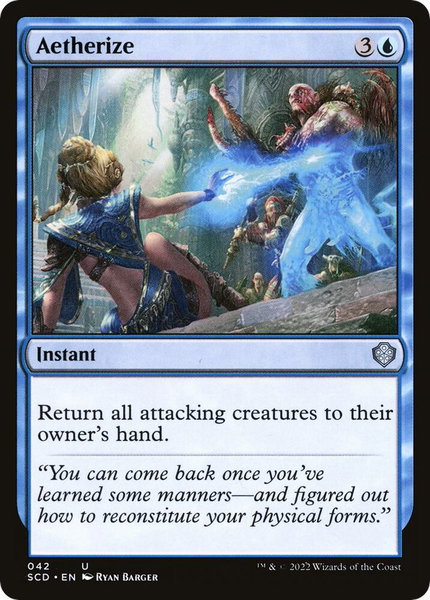 Aetherize trading card from Starter Commander Decks Aetherize - Starter Commander Decks Magic: The Gathering trading card