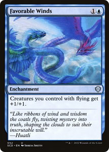 Favorable Winds - Starter Commander Decks (SCD) #52 - Uncommon Magic: The Gathering Trading Card