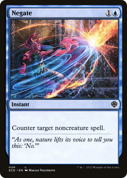 Negate trading card from Starter Commander Decks Negate - Starter Commander Decks Magic: The Gathering trading card