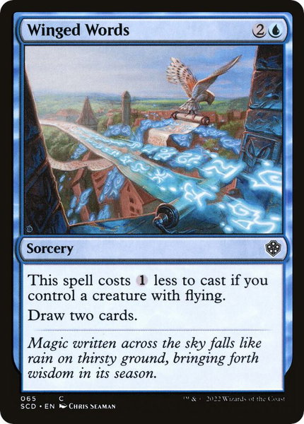 Winged Words trading card from Starter Commander Decks Winged Words - Starter Commander Decks Magic: The Gathering trading card