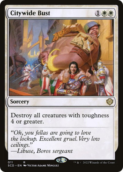Citywide Bust trading card from Starter Commander Decks Citywide Bust - Starter Commander Decks Magic: The Gathering trading card