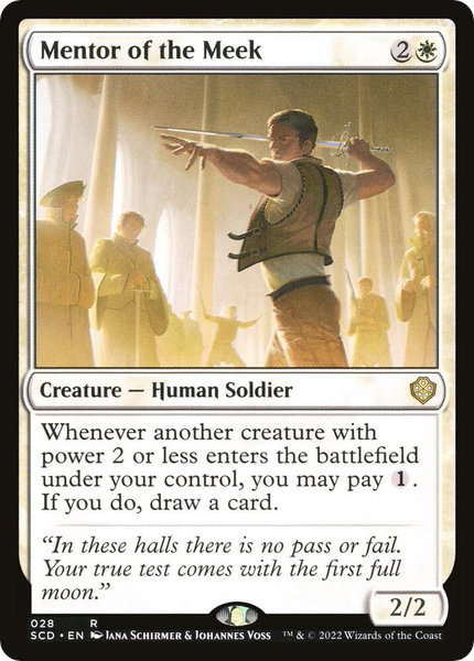 Mentor of the Meek trading card from Starter Commander Decks Mentor of the Meek - Starter Commander Decks Magic: The Gathering trading card