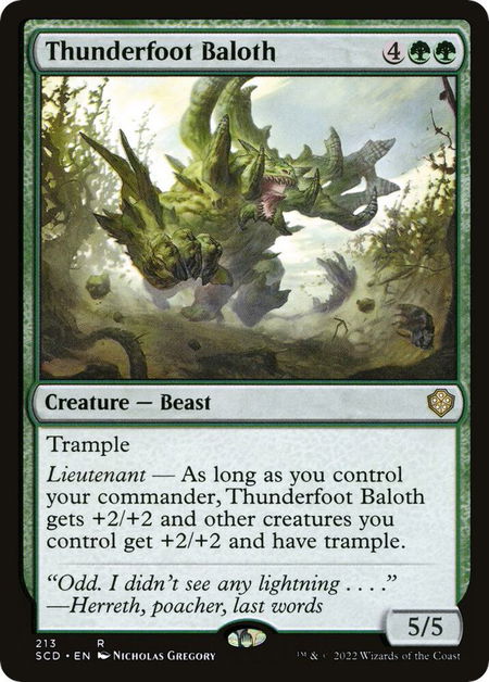 Thunderfoot Baloth - Starter Commander Decks Magic: The Gathering trading card
