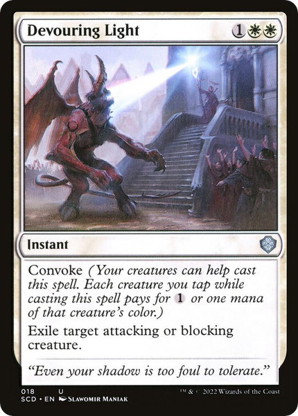Devouring Light trading card from Starter Commander Decks Devouring Light - Starter Commander Decks Magic: The Gathering trading card