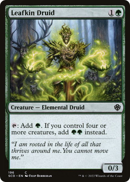Leafkin Druid trading card from Starter Commander Decks Leafkin Druid - Starter Commander Decks Magic: The Gathering trading card