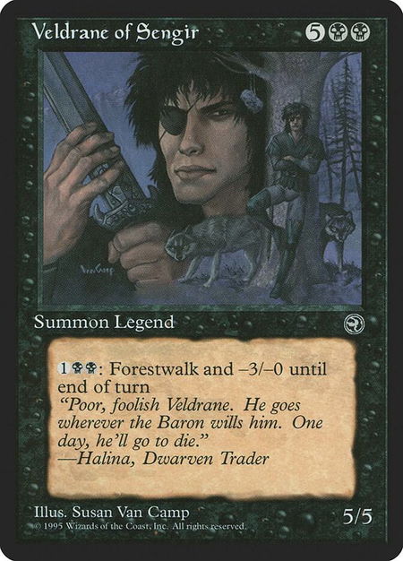 Veldrane of Sengir - Homelands Magic: The Gathering trading card
