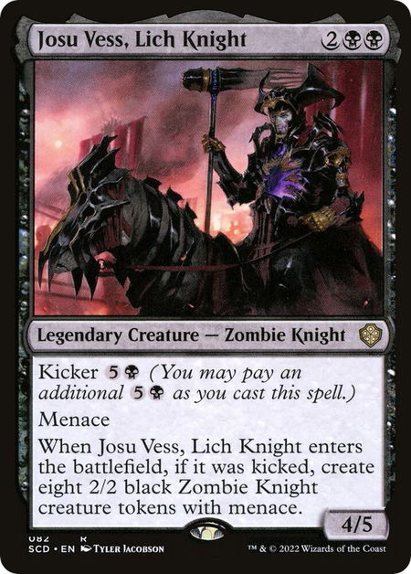 Josu Vess, Lich Knight - Starter Commander Decks Magic: The Gathering trading card