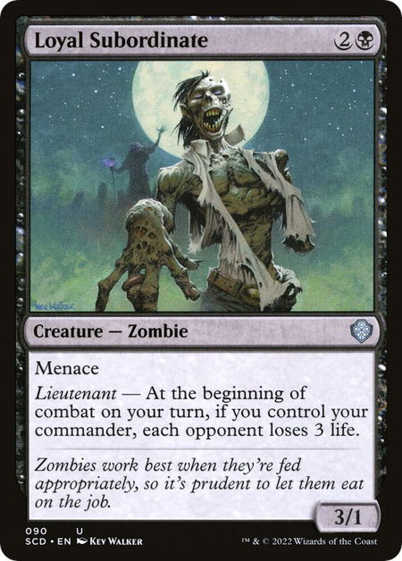 Loyal Subordinate trading card from Starter Commander Decks Loyal Subordinate - Starter Commander Decks Magic: The Gathering trading card