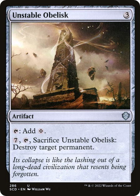 Unstable Obelisk - Starter Commander Decks Magic: The Gathering trading card