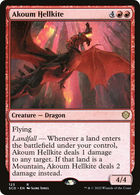 Akoum Hellkite - Starter Commander Decks Magic: The Gathering trading card