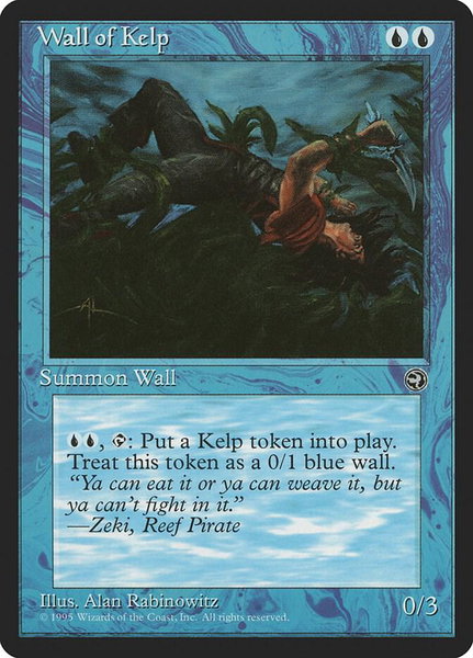 Wall of Kelp - Homelands Magic: The Gathering trading card