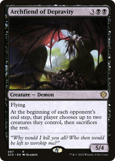 Archfiend of Depravity - Starter Commander Decks Magic: The Gathering trading card
