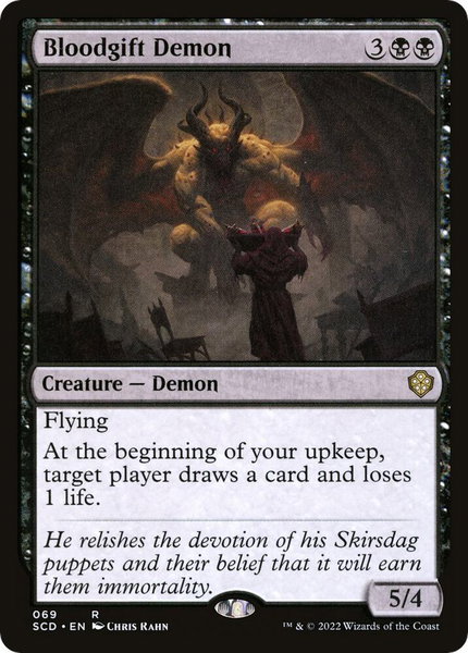 Bloodgift Demon trading card from Starter Commander Decks Bloodgift Demon - Starter Commander Decks Magic: The Gathering trading card