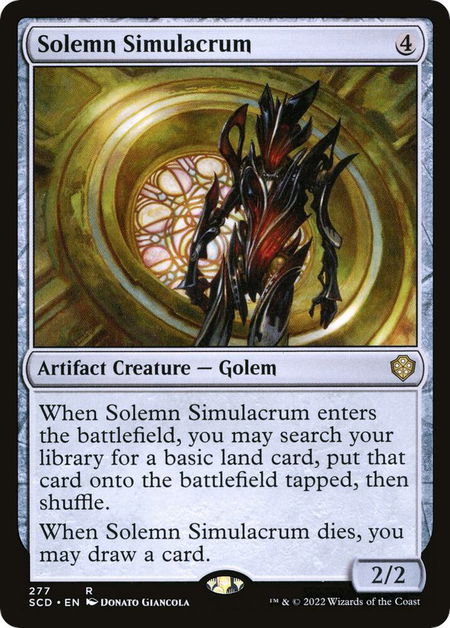 Solemn Simulacrum - Starter Commander Decks Magic: The Gathering trading card