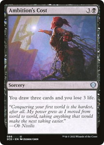 Ambition's Cost - Starter Commander Decks (SCD) #66 - Uncommon Magic: The Gathering Trading Card