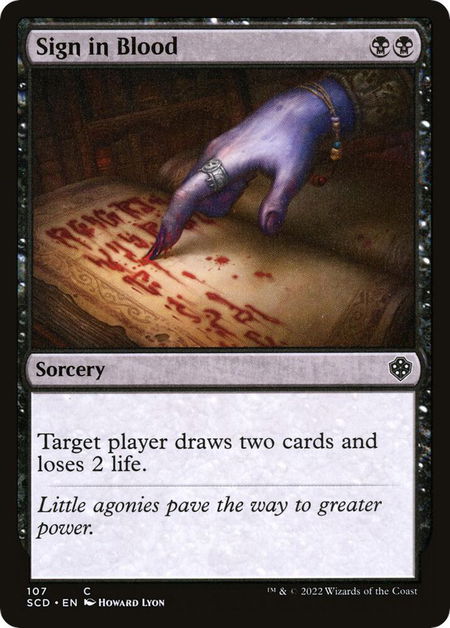 Sign in Blood - Starter Commander Decks Magic: The Gathering trading card
