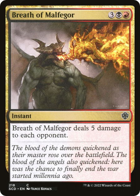 Breath of Malfegor - Starter Commander Decks Magic: The Gathering trading card