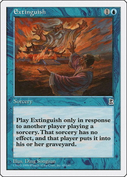 Extinguish - Portal Three Kingdoms Magic: The Gathering trading card