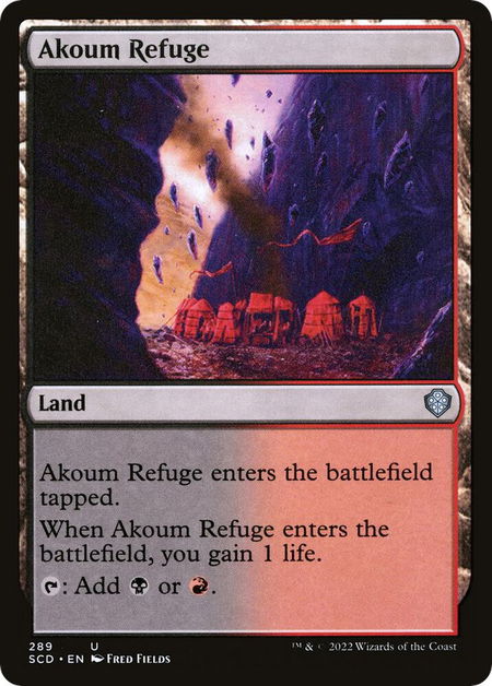 Akoum Refuge - Starter Commander Decks Magic: The Gathering trading card