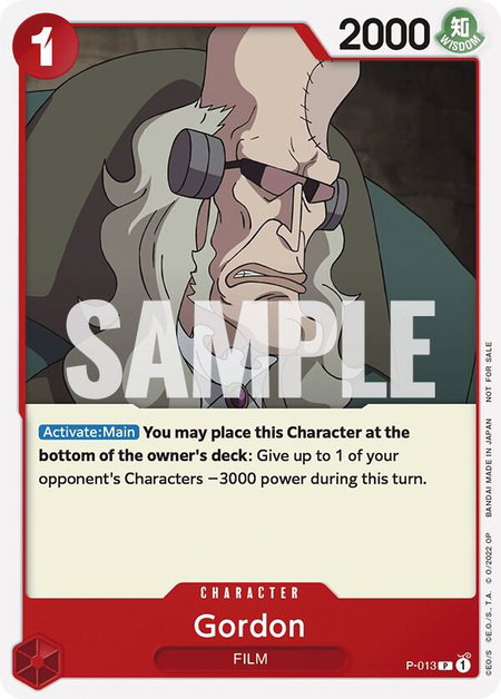 Gordon (One Piece Film Red) - One Piece Promotion Cards One Piece trading card