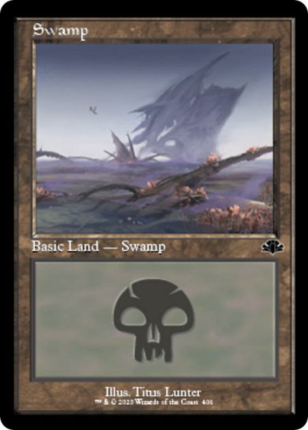 Swamp (406) (Retro Frame) - Dominaria Remastered Magic: The Gathering trading card