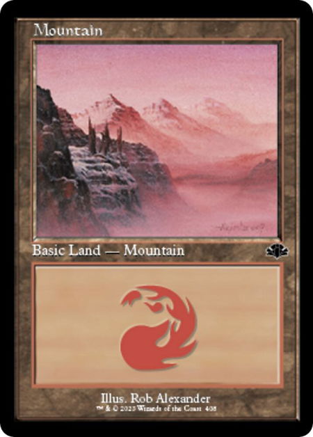 Mountain (408) (Retro Frame) - Dominaria Remastered Magic: The Gathering trading card