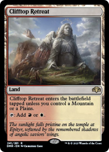 Clifftop Retreat - Dominaria Remastered Magic: The Gathering trading card