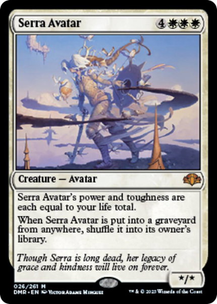 Serra Avatar - Dominaria Remastered Magic: The Gathering trading card
